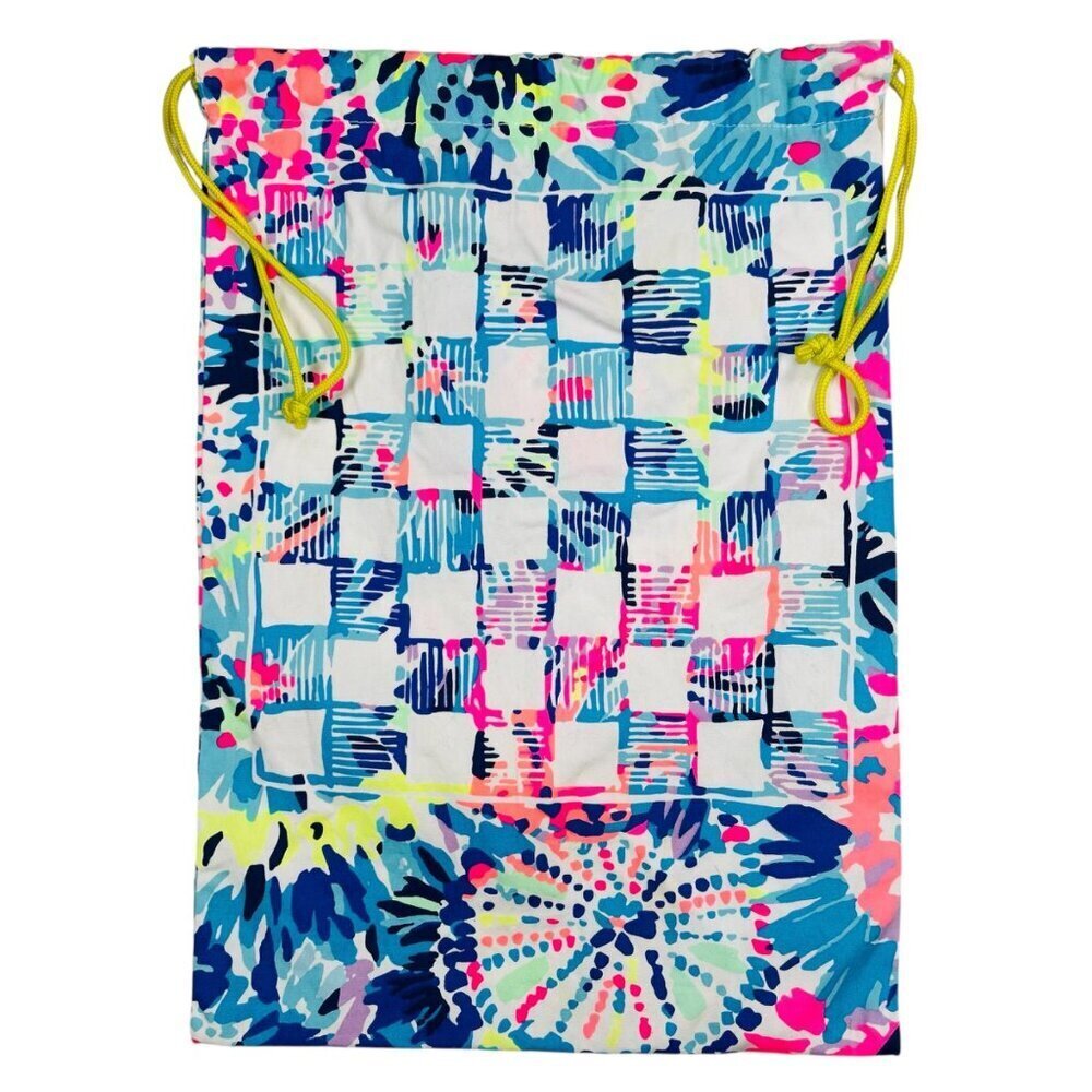 Lily Pulitzer Drawstring Travel Beach Bag Lightweight Swim